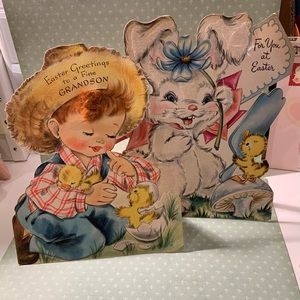 Large Vintage Easter Greeting Cards